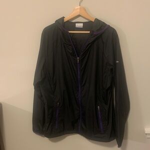 Columbia Women's Black Ski Jacket with Purple Trim